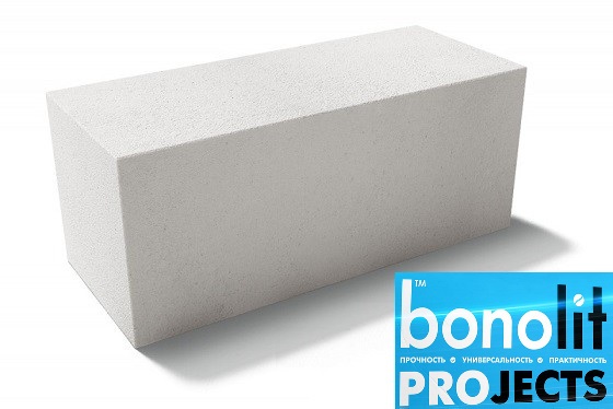 Газобетонный блок Bonolit Projects Дмитров (AeroStone) D600 B5 F100 600х250х400
