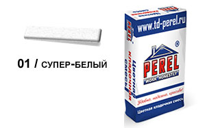 Цветной кладочный раствор PEREL VL 5201 супер-белый зимний, 50 кг