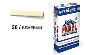 Цветной кладочный раствор PEREL NL 0120 бежевый, 50 кг